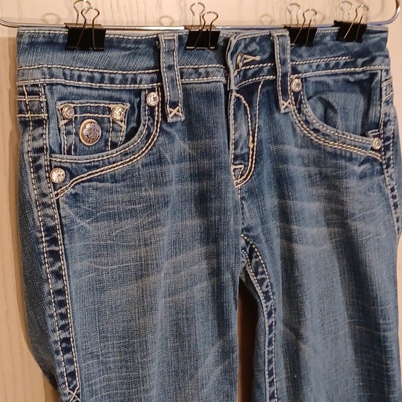 Rock Revival Celine Jeans, Size 29, Boot Cut, 32W x 32L, Low-Rise, Bedazzled - Picture 4 of 8